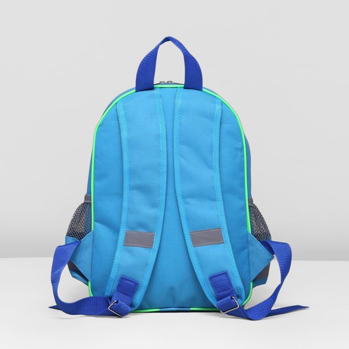 Рюкзак школьный на молнии, 1 отдел, 3 наружных кармана, цвет бирюзовый