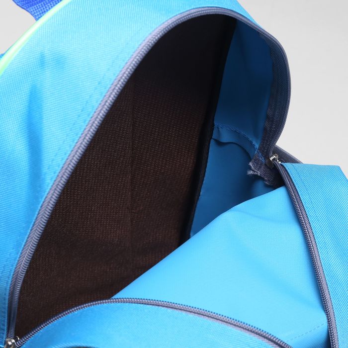 Рюкзак школьный на молнии, 1 отдел, 3 наружных кармана, цвет бирюзовый