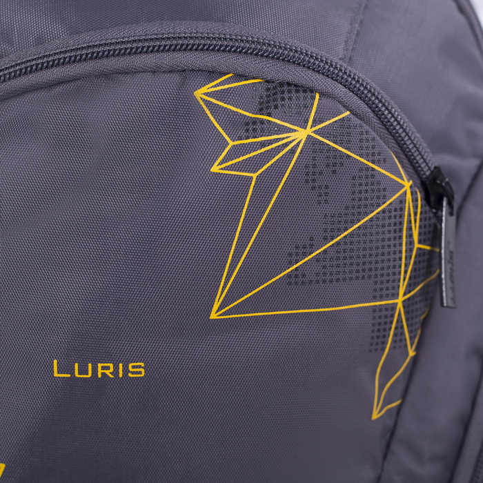 Рюкзак на молнии, 2 отдела, 3 наружных кармана, цвет серый