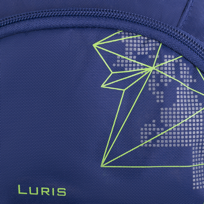 Рюкзак на молнии, 2 отдела, 3 наружных кармана, цвет синий