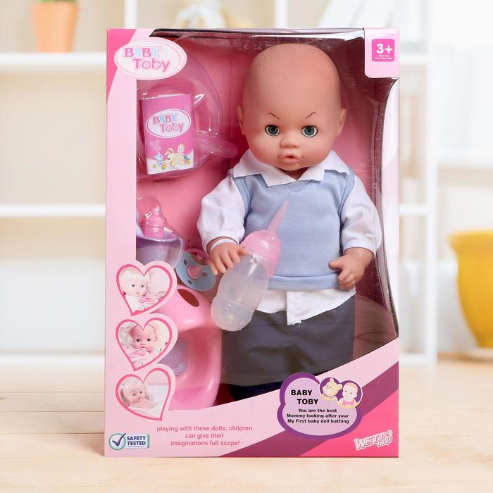 Пупс функциональный "Саша", с аксессуарами, пьёт, писает