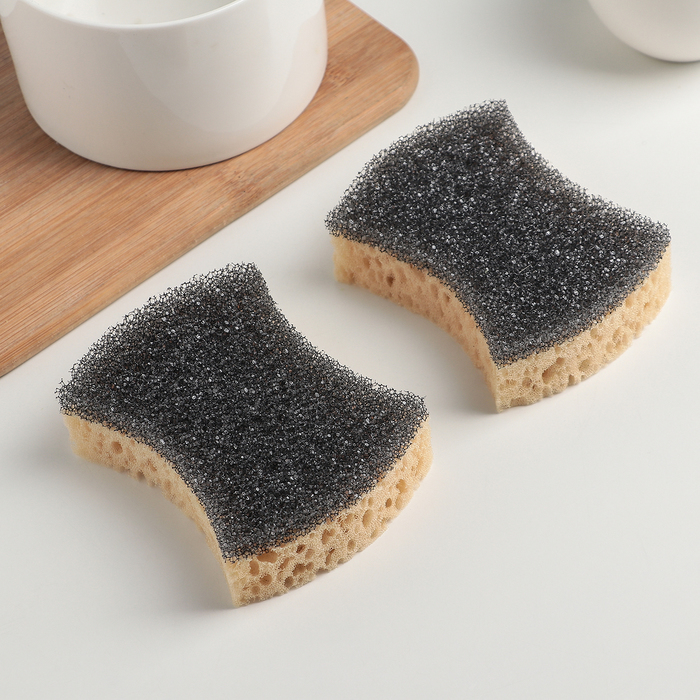 Набор губок для посуды 2 шт