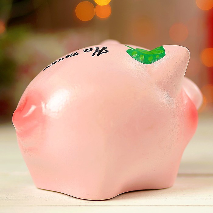 Копилка "Поросёнок", ручная роспись, микс, 14 х 10 см