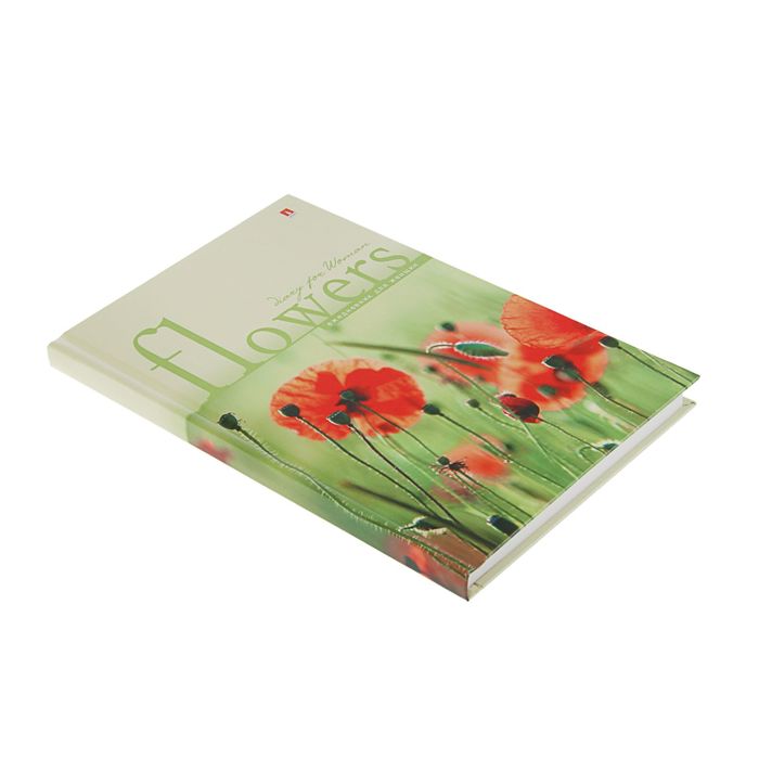 Ежедневник для женщин, А5, 128 листов "Маки", глянцевая ламинация