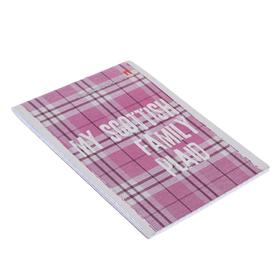 Блокнот А6, 40 листов на скрепке «Шотландка», МИКС от Сима-ленд