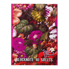Блокнот А5, 40 листов на скрепке «Цветы», микс из 3-х видов от Сима-ленд