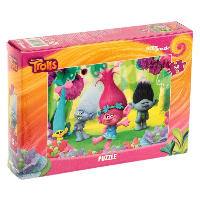 Пазл Trolls, 80 элементов, МИКС