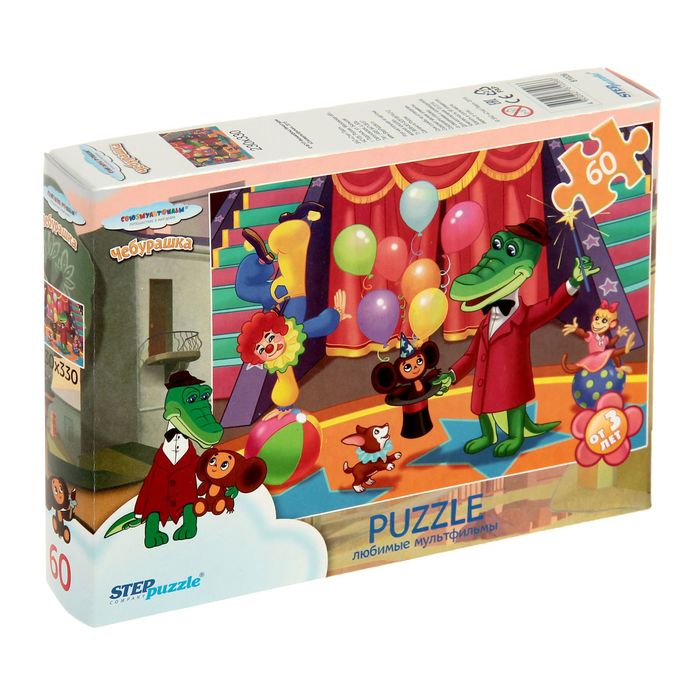 Пазлы "Чебурашка", 60 элементов