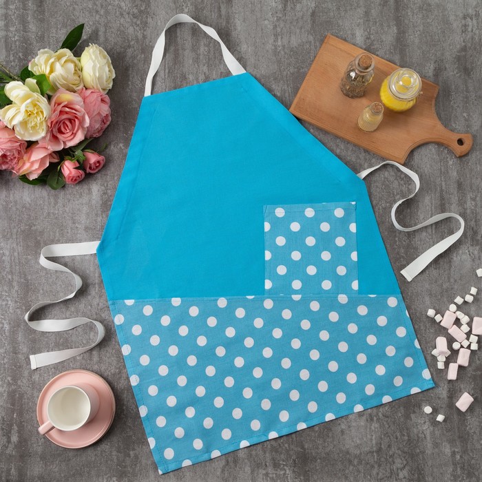 Фартук "Этель" Лесная голубика (вид 3), 100% хл, рогожка, 165 г/м2