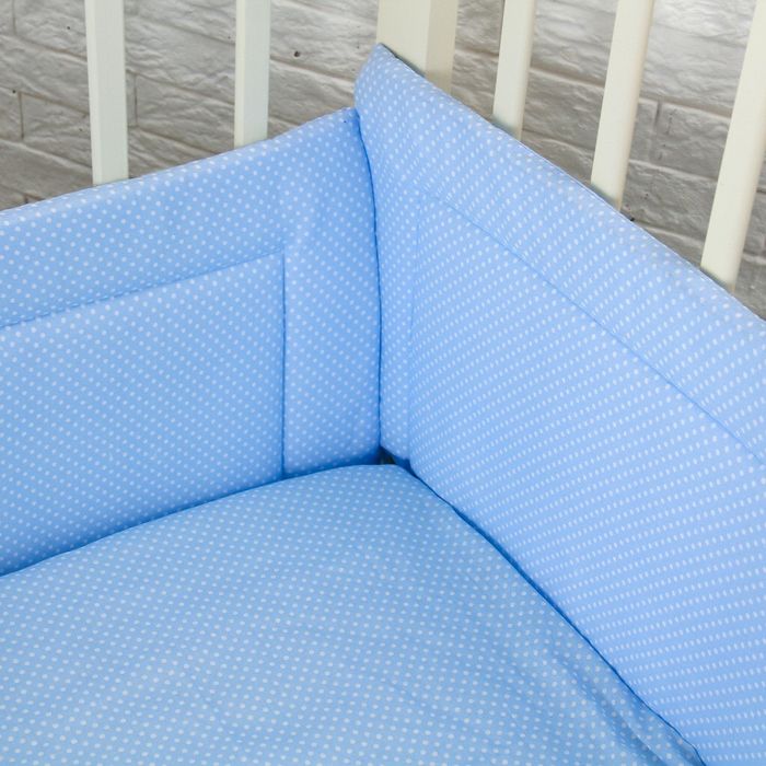 Комплект в кроватку "Карамельки" (6 предметов), цвет голубой