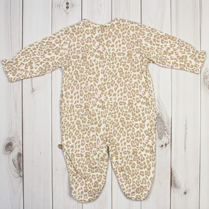 Комбинезон с шапочкой "Лео", рост 56-62 см, цвет бежевый/розовый ВВТ-К 613_М