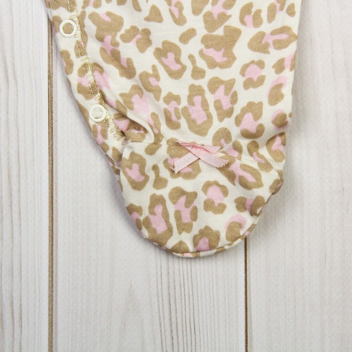 Комбинезон с шапочкой "Лео", рост 56-62 см, цвет бежевый/розовый ВВТ-К 613_М