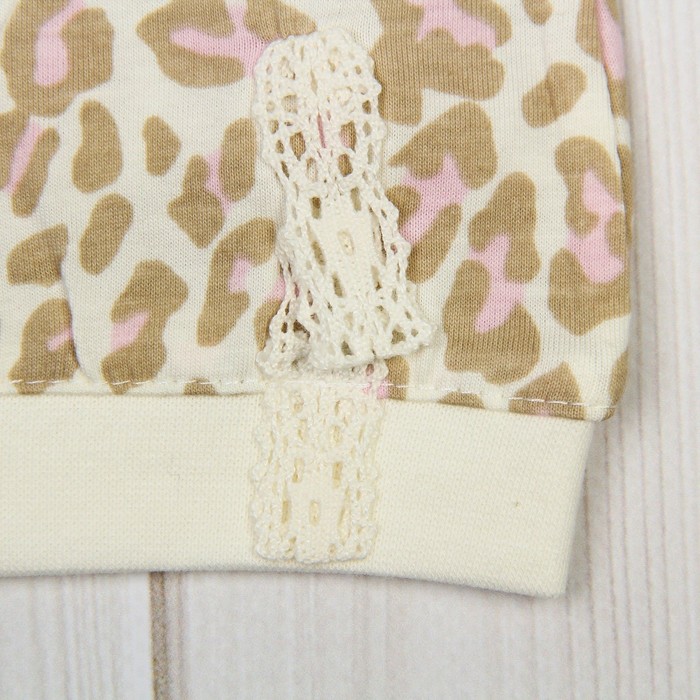 Комбинезон с шапочкой "Лео", рост 56-62 см, цвет бежевый/розовый ВВТ-К 613_М