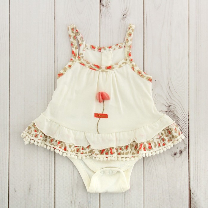 Комплект для девочки (2 предмета) "Лео", рост 62-68 см, цвет бежевый/красный ВВТ-К 624_М