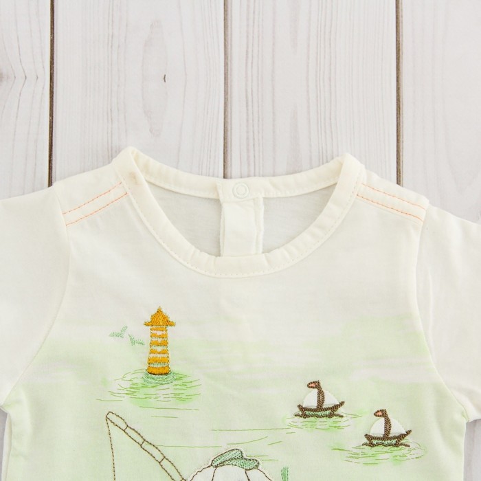 Комплект детский (футболка, шорты) "Мечтатель", рост 68-74 см, цвет бежевый/мятный ВВТ-К 627_М 214