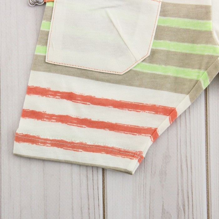 Комплект детский (футболка, шорты) "Мечтатель", рост 68-74 см, цвет бежевый/мятный ВВТ-К 627_М 214