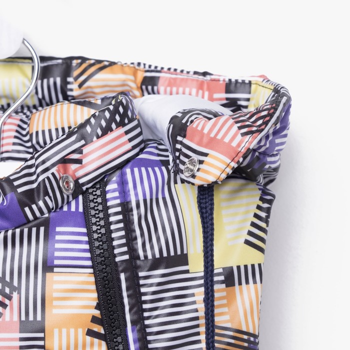 Жилет для мальчика, рост 92 см, цвет жёлтый, принт фиолетовый