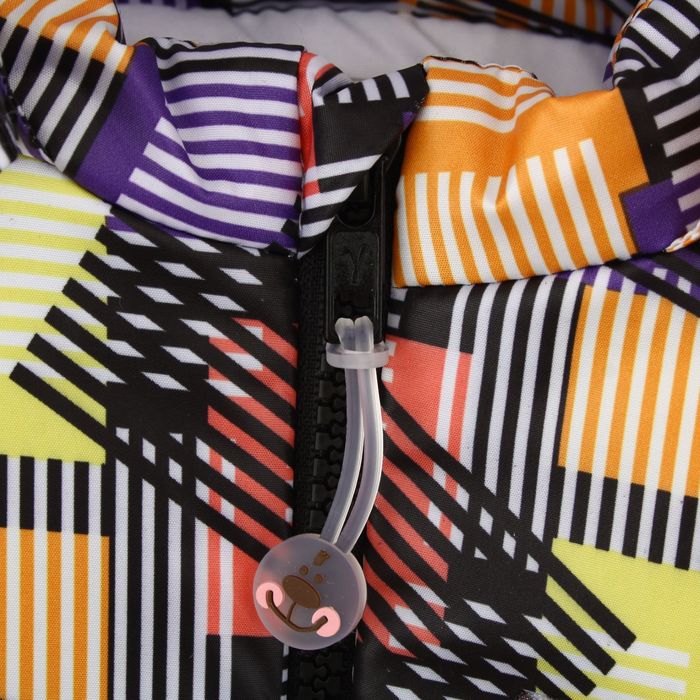 Жилет для мальчика, рост 98 см, цвет жёлтый, принт фиолетовый