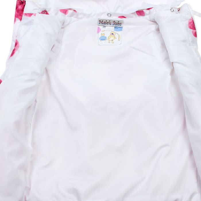 Жилет для девочки, рост 86 см, цвет розовый, принт розы