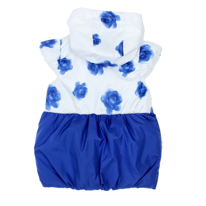 Жилет для девочки, рост 86 см, цвет синий, принт розы