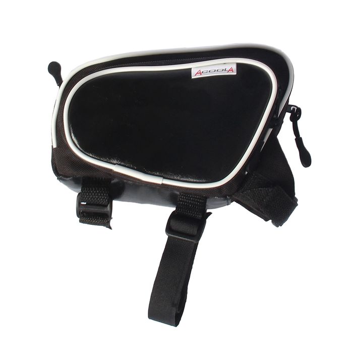 Велосумка на раму Acoola, с тремя отделениями, цвет чёрный