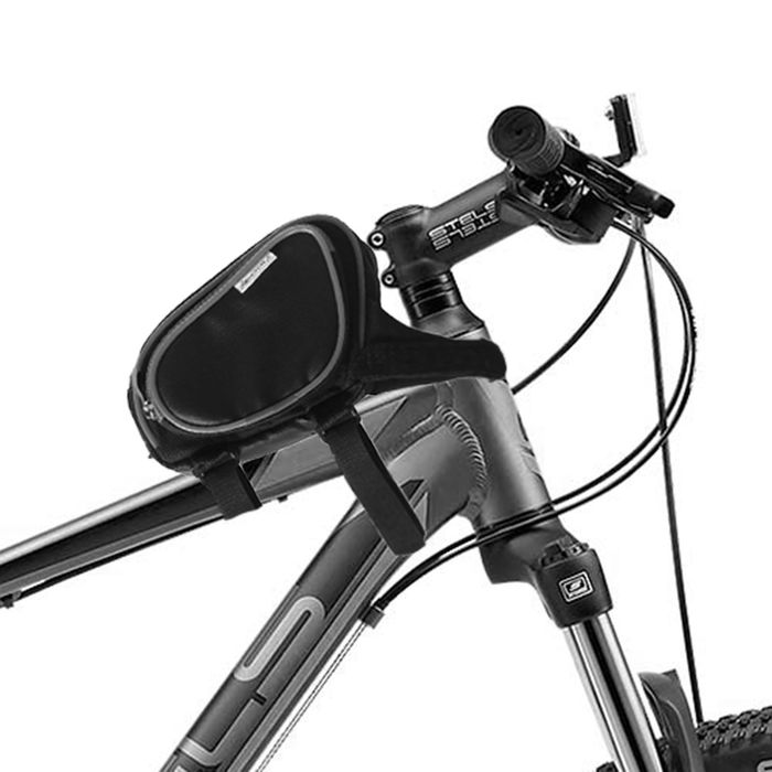 Велосумка на раму Acoola, с тремя отделениями, цвет чёрный