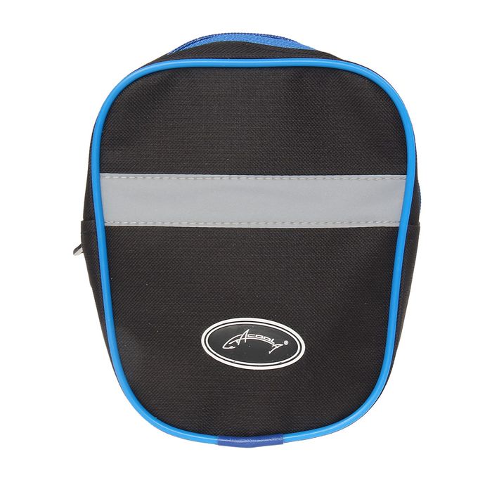 Велосумка на руль Acoola, вертикальная, цвет чёрный/синий