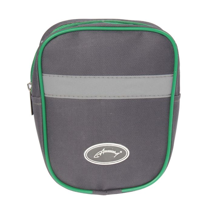 Велосумка на руль Acoola, вертикальная, цвет серый/зелёный