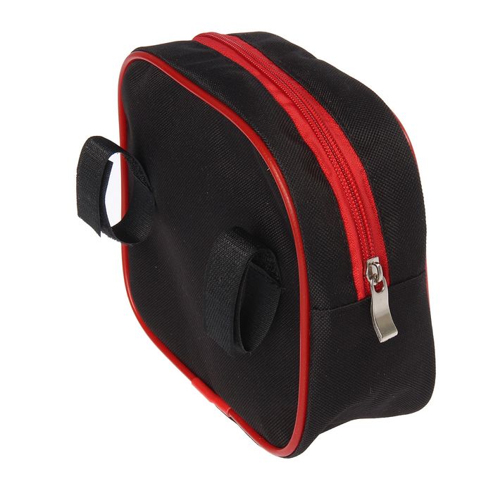 Велосумка на руль Acoola, горизонтальная, цвет чёрный/красный