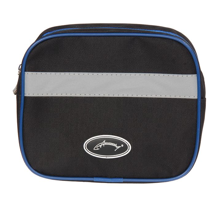 Велосумка на руль Acoola, горизонтальная, цвет чёрный/синий