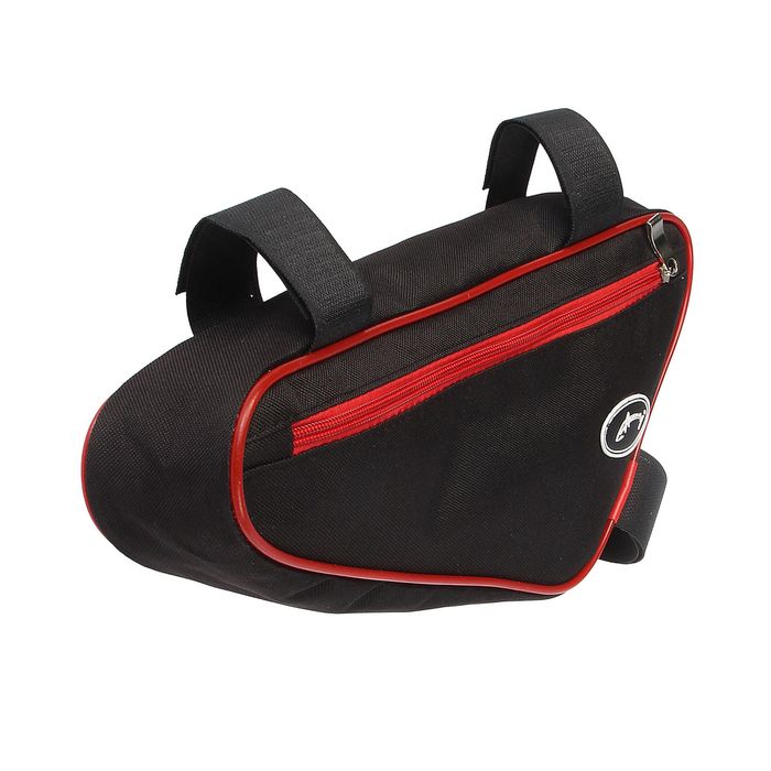 Велосумка под раму Acoola, передний треугольник, цвет чёрный/красный