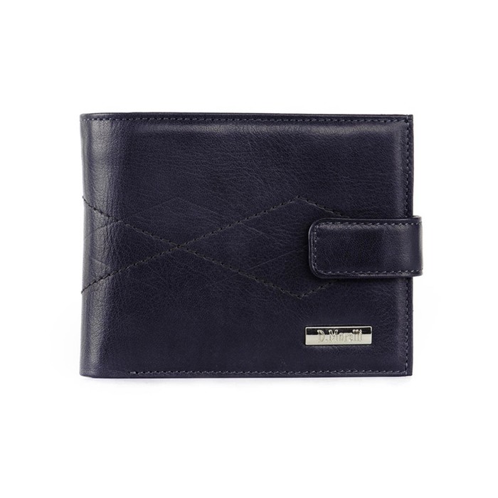 Портмоне мужское, 12х2,5х10 см, отделение для купюр, для монет, для кредитных карт, цвет синий