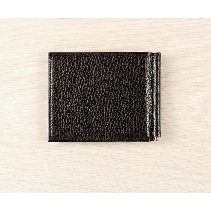 Зажим для денег, отдел для кредитных карт , цвет коричневый