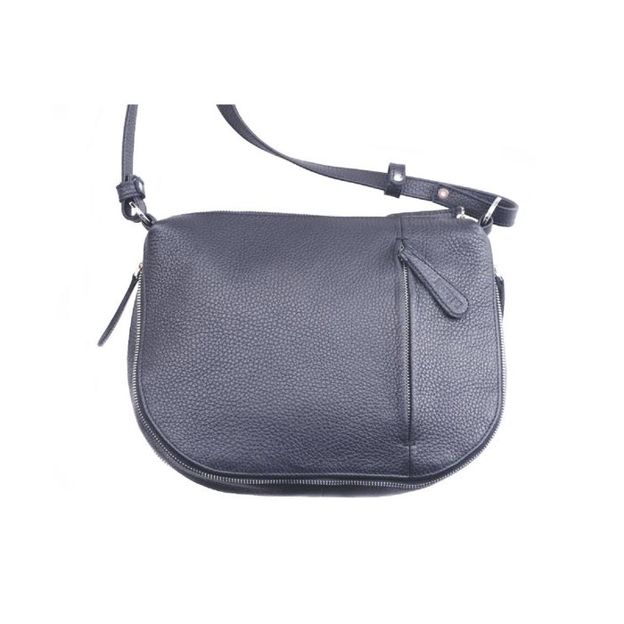 Сумка женская, отделение на молнии, наружный карман, длинный ремень, цвет синий