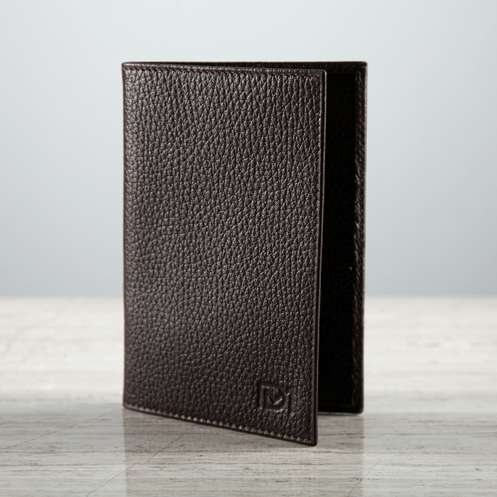 Обложка для паспорта, отдел для кредитных карт, цвет коричневый