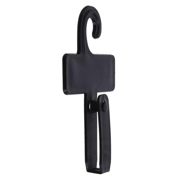 Крючок пластиковый с креплением L=13, (фасовка 50 шт), цвет чёрный