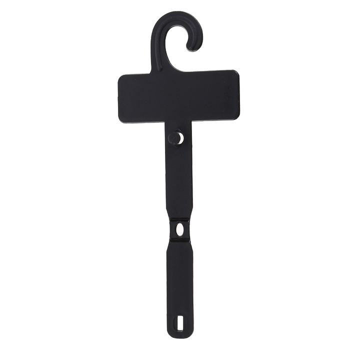 Крючок пластиковый с креплением L=13, (фасовка 50 шт), цвет чёрный