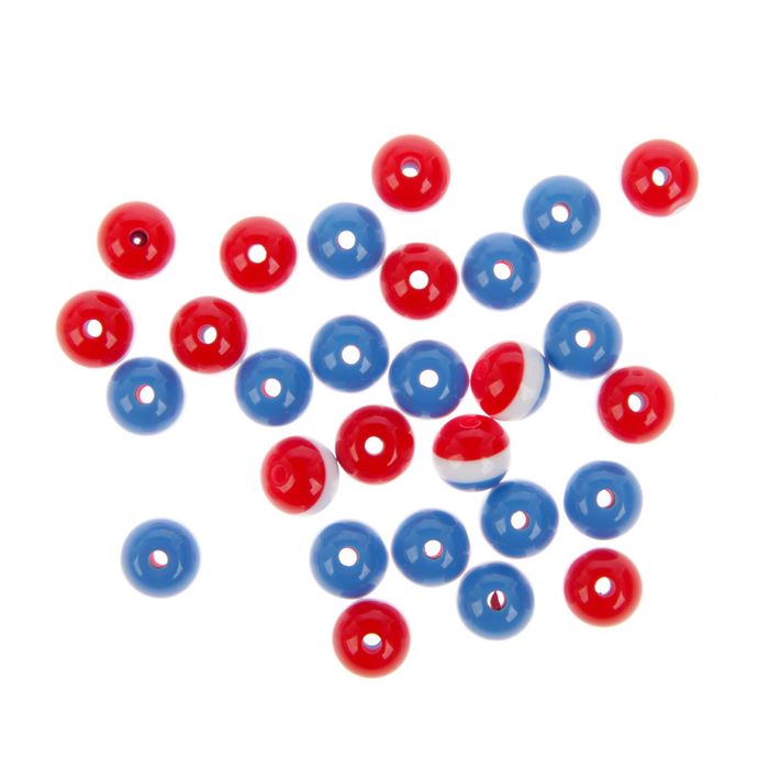 Набор бусин для творчества пластик "Шарики" набор 25 шт 0,8х0,8 см