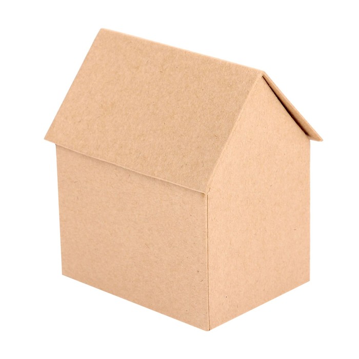 Основа для творчества и декорирования из папье-маше "Шкатулка-домик" 6,5*8,5*9,5