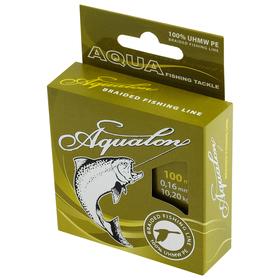 

Леска плетёная Aqua Aqualon Olive, d=0,16 мм, 100 м, нагрузка 10,2 кг