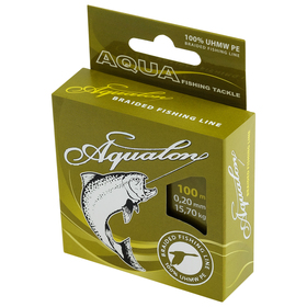 

Леска плетёная Aqua Aqualon Olive, d=0,20 мм, 100 м, нагрузка 15,7 кг