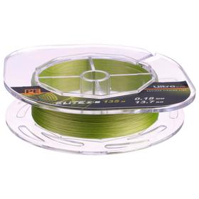 

Леска плетёная Aqua Pe Ultra Elite Z-8, d=0,18, 135 м, нагрузка 13,7 кг