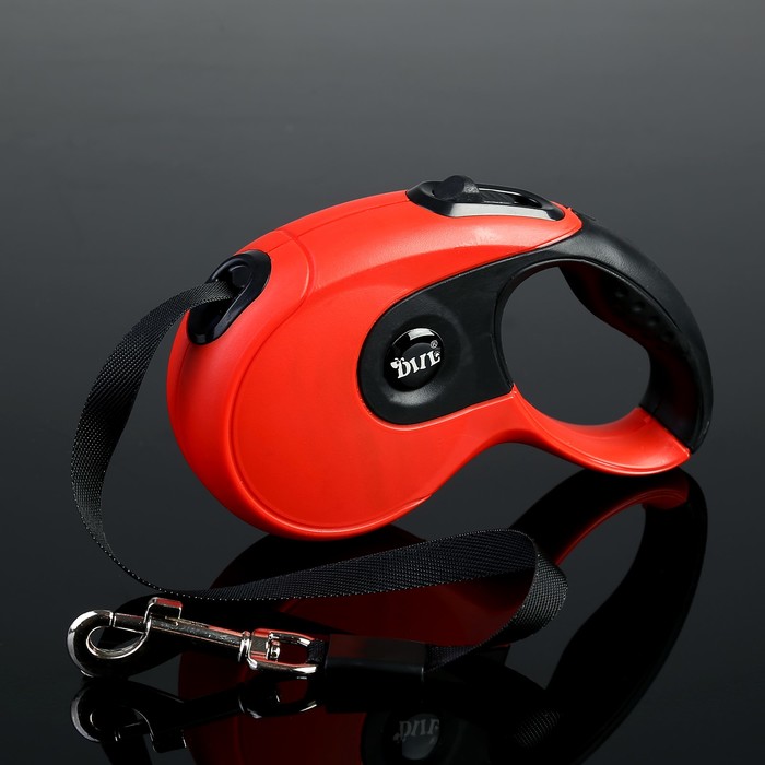 Рулетка DIIL, 3 м, до 10 кг, лента, прорезиненная ручка, красная с черным