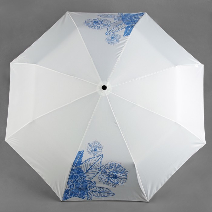 Зонт полуавтоматический "Одуванчики", R=55см, цвет молочный