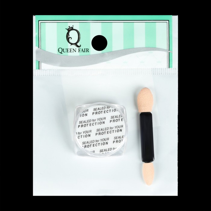 Втирка "Зеркальный блеск" для декора ногтей, 3гр, с аппликатором, цвет белый/фиолетовый