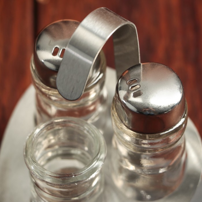 Набор для специй "Мео", 3 предмета: 30 мл, 2 шт 50 мл, на подставке