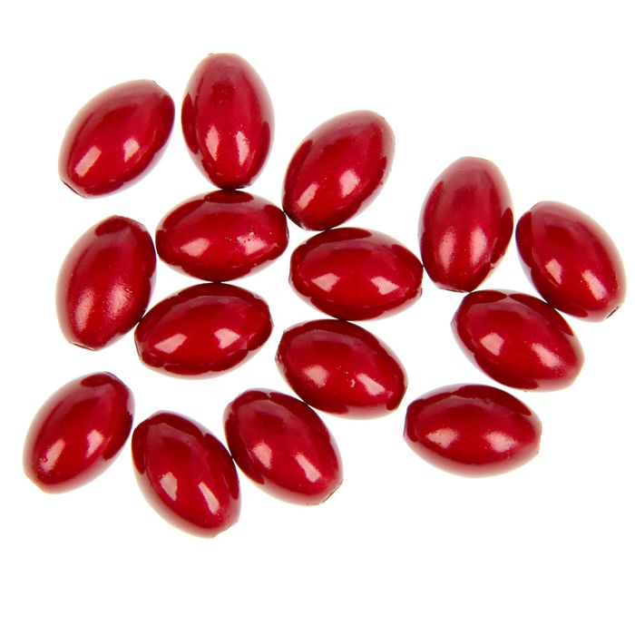 Набор бусин для творчества овал "Рубиновый красный" 10 гр 1,4х0,9 см