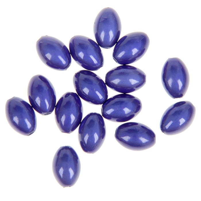 Набор бусин для творчества овал "Индиго" 10 гр 1,4х0,9 см