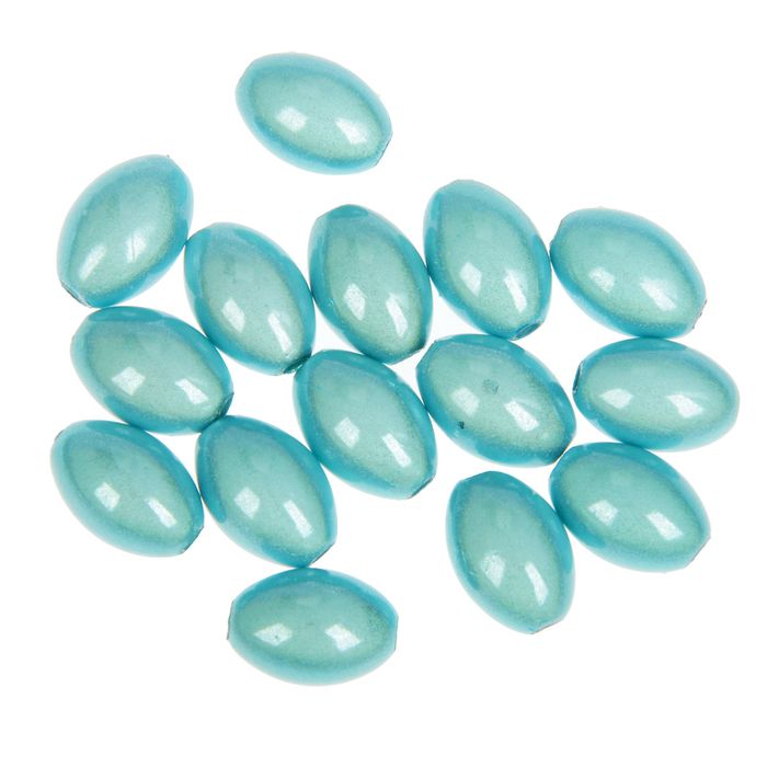 Набор бусин для творчества овал "Морская гладь" 10 гр 1,4х0,9 см