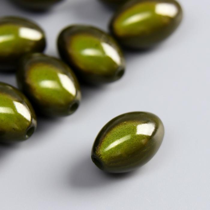 Набор бусин для творчества овал "Оливка" 10 гр 1,4х0,9 см